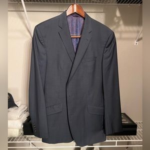 Ted Baker Men’s 100% Wool Solid Blue Jones Blazer 44L